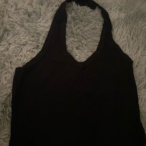 Elegant Black Halter Top